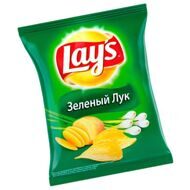 Чипсы Лейс "Зелёный лук" 90гр